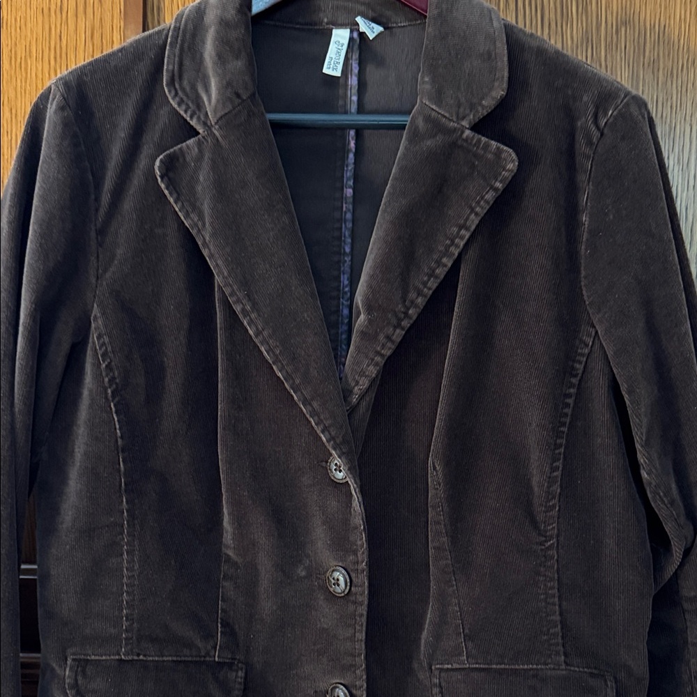 St. John's Bay Corduroy Blazer Jacket Notched Lapel Tailored Classic Academia - Picture 10 of 14